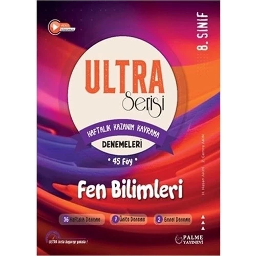 Palme Yayıncılık 8. Sınıf Ultra Serisi Fen Bilimleri Denemeleri 45 Föy