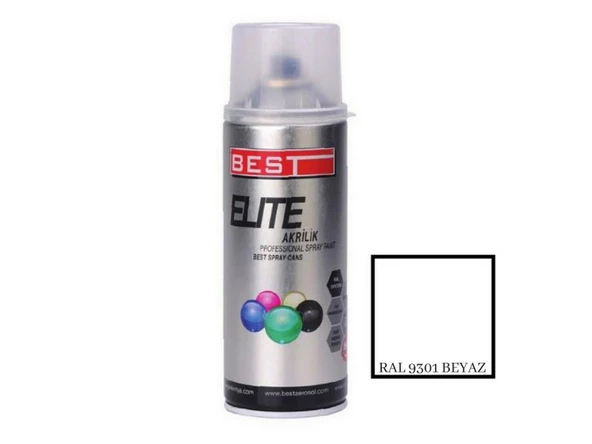 Best Elite Beyaz Ral 9301 Sprey Boya 400 ml