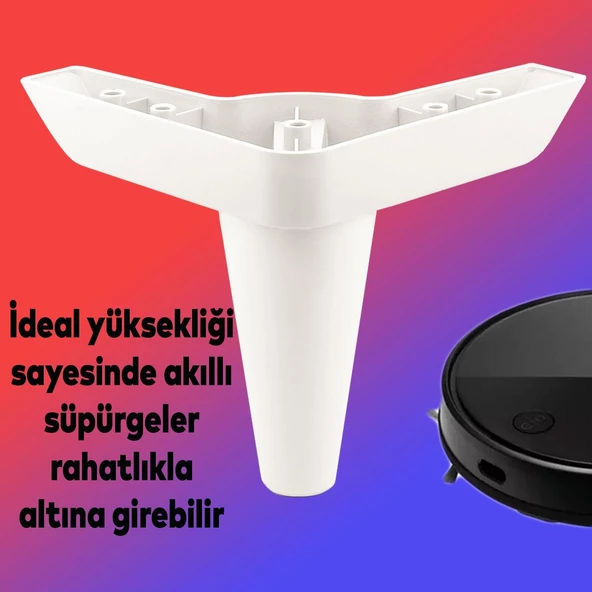 Aspen Lüks Mobilya Kanepe Sehpa Puf Koltuk Ayağı 14 cm Beyaz Baza Köşe Ayak (4 ADET) - Resim 5