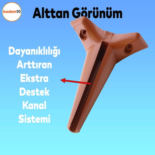 Aspen Lüks Mobilya Kanepe Koltuk Tv Ünitesi Konsol Ayağı Ayakları 20 Cm Kahverengi Ayak (4 ADET) - 4