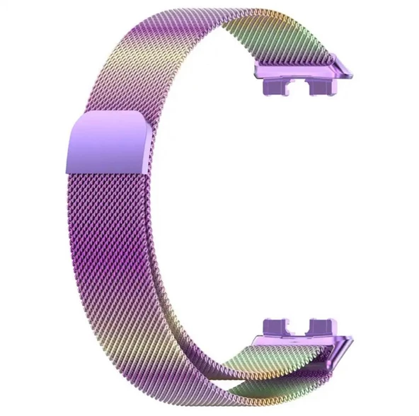 Huawei Band 8 Kordon Metal Mıknatıslı Hasır Kayış - 9