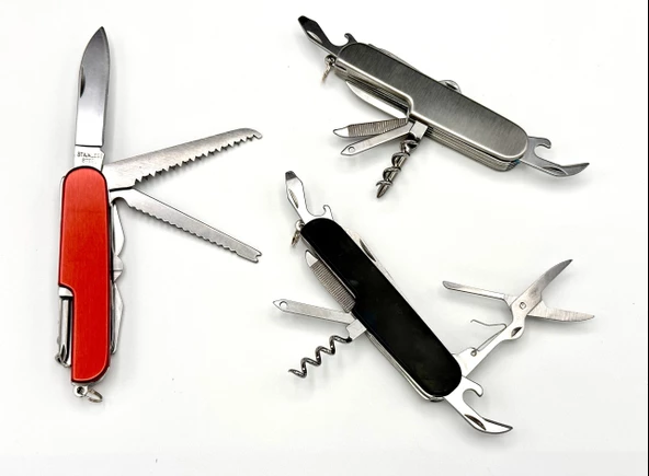 Kaliteli 13 fonksiyonlu Çakı Deprem Çantası ve Kamp İçin İdeal Portatif  Cep Çakısı - 4