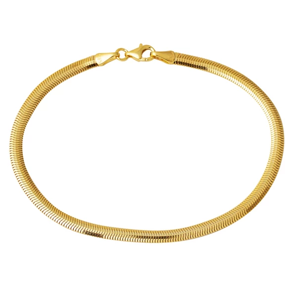 Balıksırtı İtalyan 14 Ayar Altın Bileklik 3 mm. Enli