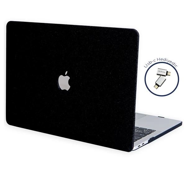 Macbook Air Kılıf 13.6 inç M2-M3-M4 Simli Kaplama G1505 (13.6” Air) A2681 A3113 A3240 ile Uyumlu - 4
