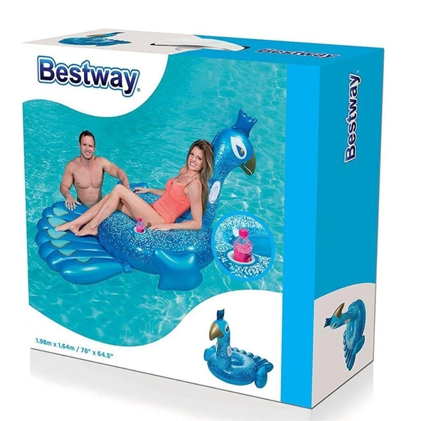 Bestway Dev Tavus Kuşu Binici 198x164 Cm - 41101 - 2