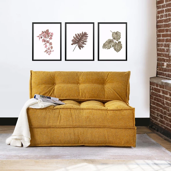 Yataklı Koltuk Mocca Buklet Çift Kişilik Hardal Çift