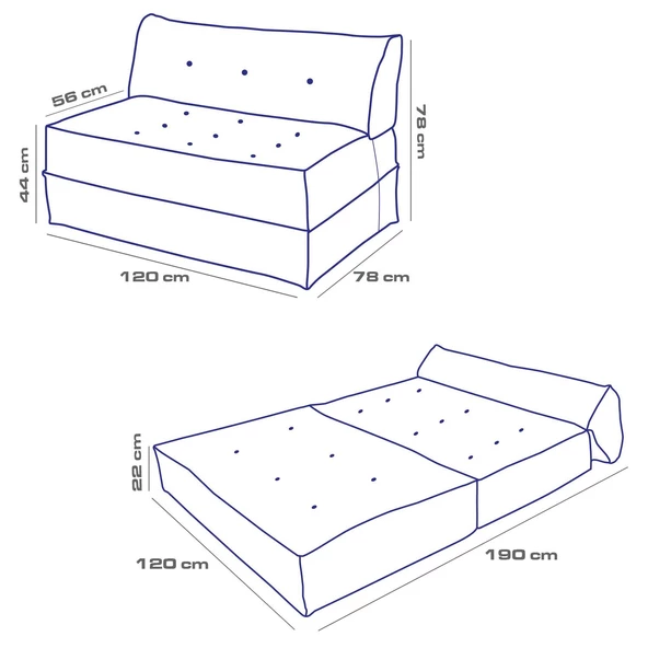 Yataklı Koltuk Mocca Buklet Çift Kişilik Hardal Çift - 6