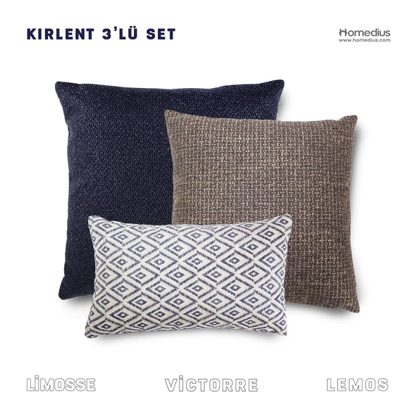 Kırlent Limosse Lacivert 50x30 - 3