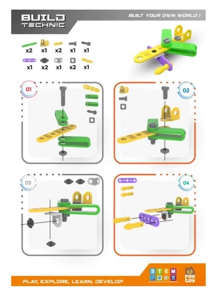 Sök Tak 15 Parça Uçak Build Technic - 4100101-2-15 - 3