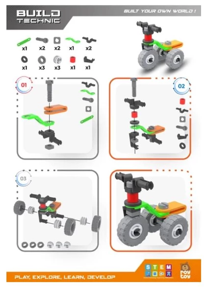 Sök Tak 18 Parça Motorsiklet Build Technic - 4100101-2-18 - 2