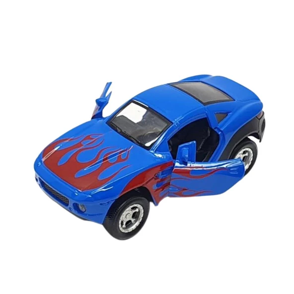 Mustang Çek Bırak Spor Araba - Işıklı Sesli Model - FY6148-12D-Mavi - 2