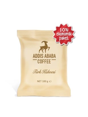 Addis Ababa Coffee KOD YOK  Yemen Türk Kahvesi 100 gr x 10 adet