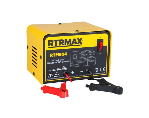 RTRMAX RTM504 AKÜ ŞARJ CİHAZI 8A, 12V. 20-105 Ah