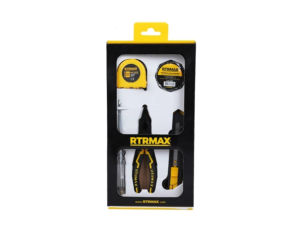 RTRMAX RTK7003 5 Lİ SET PENSE - METRE - K.KALEM - E.BANT - M.BICAGI - COMBO
