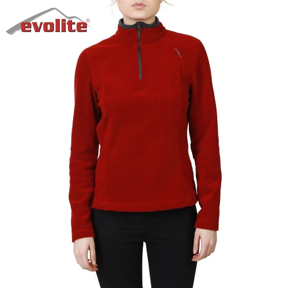 Evolite Fuga Bayan Mikro Polar Sweater - Bordo - 2