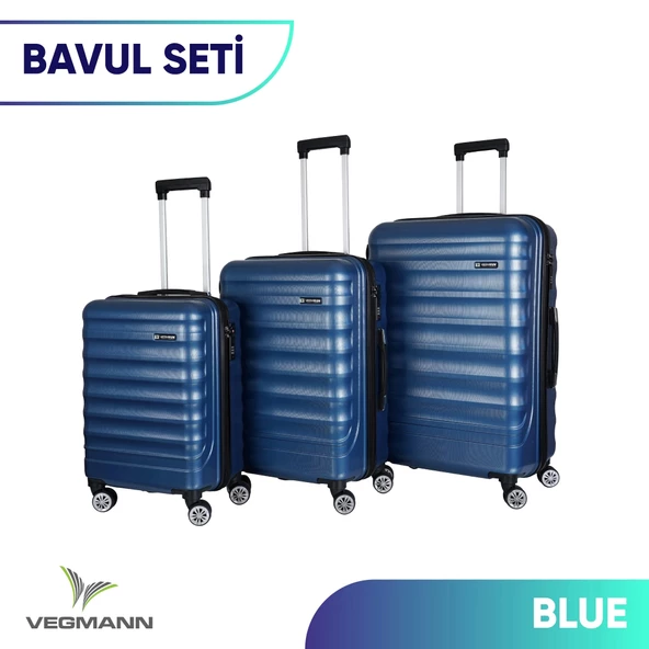 Vegmann Delphin Mavi 3 lü Valiz seti - 3
