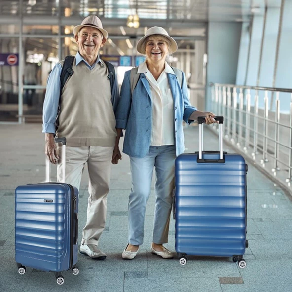 Vegmann Delphin Mavi 3 lü Valiz seti - 8
