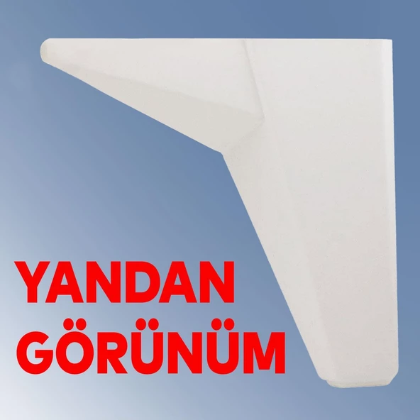 Sedir Lüks Mobilya Kanepe Sehpa Baza Tv Ünitesi Koltuk Ayağı Beyaz 12 Cm Ayakları (4 ADET) - 6