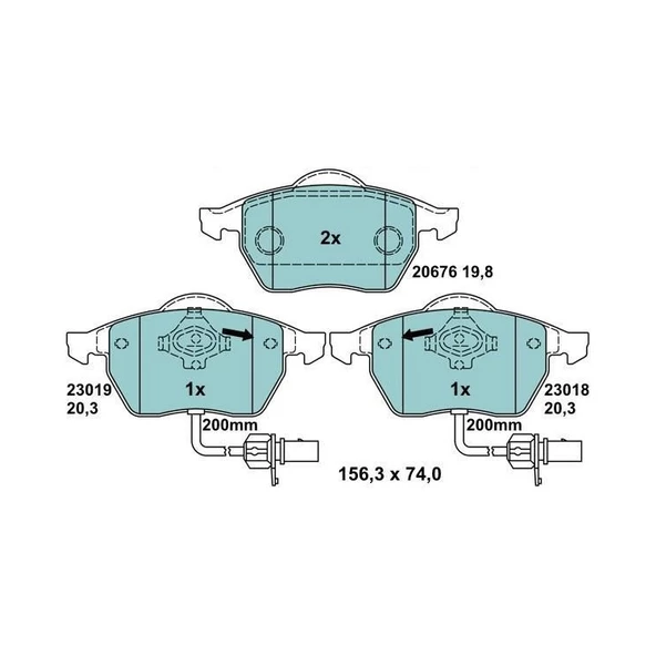 Audi A6 Ön Fren Balata [Mga] (4B0698151)