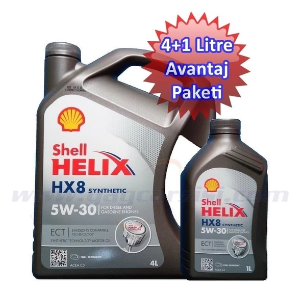 Shell Helix Hx8 Synthetic Ect 5W30 C3 5 Litre Dpf Partikül Onaylı