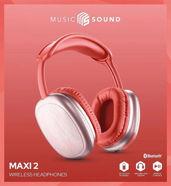 Cellularline Music Sound 2 Maxi Kırmızı Kulak Üstü Bluetooth Kulaklık - 3