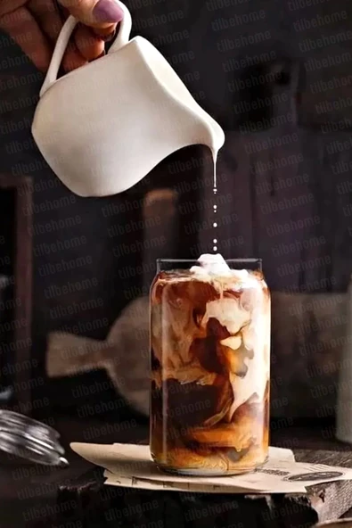 Tilbe Home 2li Kola Kutusu Şeklinde Bardak Süt Çay Kahve Su Sunum Bardağı Isıya Dayanıklı Borosilikat Bardak - 3