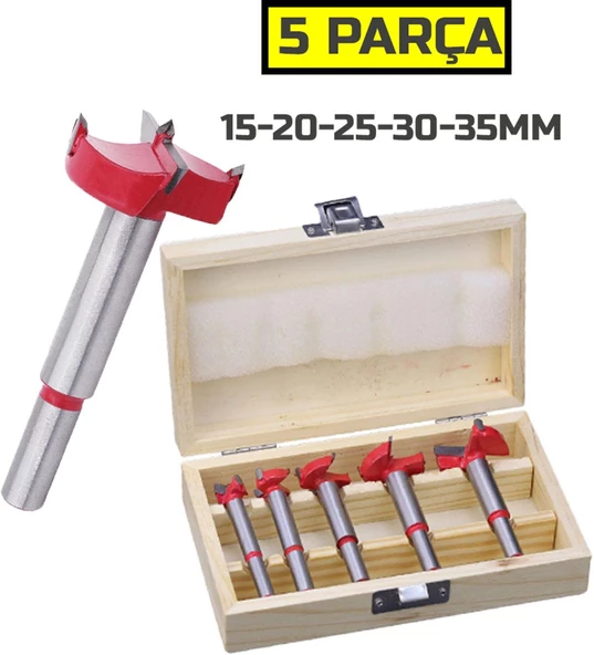 Topshop 5 Parça Mumluk Menteşe Açma Freze Bıçağı Uç Seti TH03037 - 3