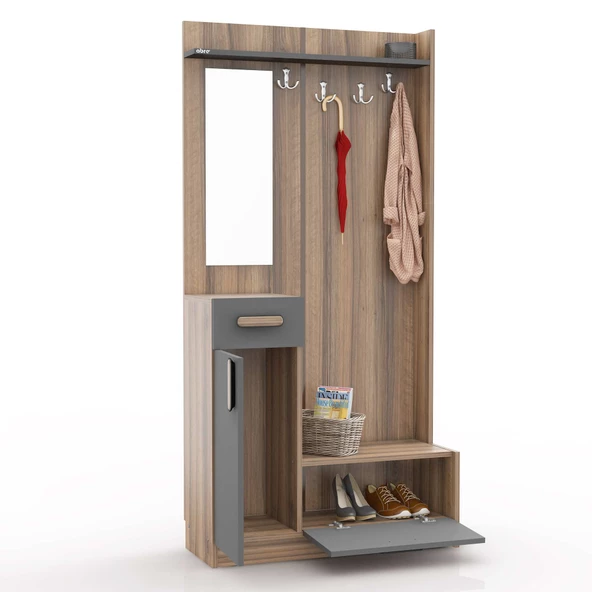 ABRE VM-36 ANTRASİT  GRİ PORTMANTO VESTİYER - 3