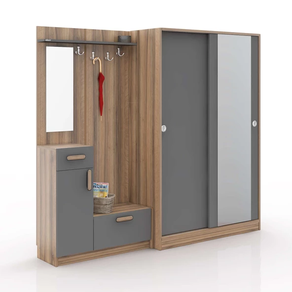 ABRE VM-36300 ANTRASİT VESTİYER PORTMANTO - 2