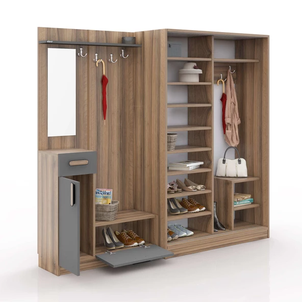 ABRE VM-36300 ANTRASİT VESTİYER PORTMANTO - 3