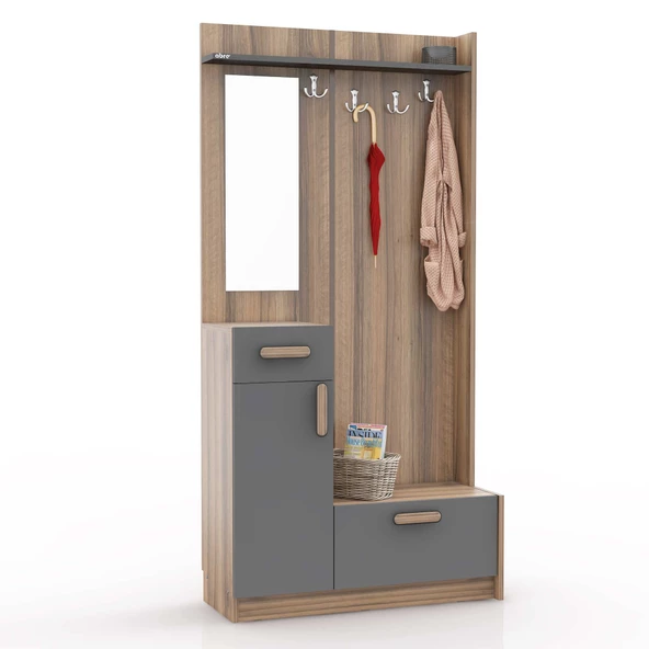 ABRE VM-36 ANTRASİT  GRİ PORTMANTO VESTİYER - 2