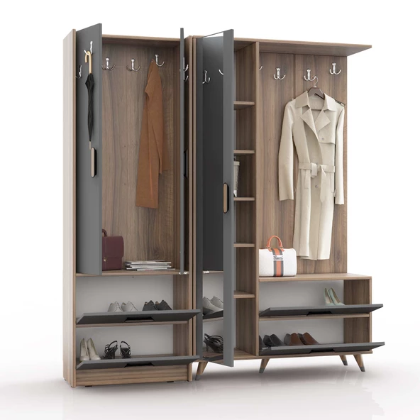 ABRE VM-342348 ANTRASİT PORTMANTO VESTİYER - 2