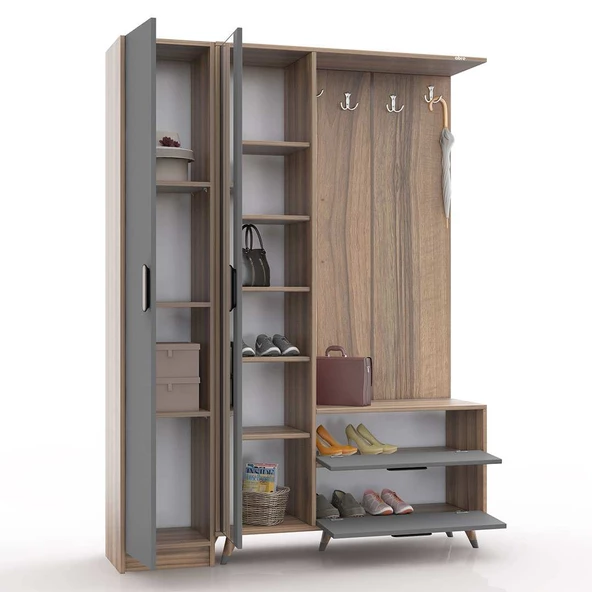 ABRE VM-34342 ANTRASİT VESTİYER PORTMANTO AYAKKABILIK - 3