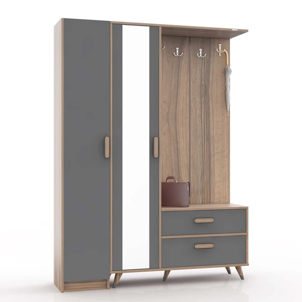 ABRE VM-34342 ANTRASİT VESTİYER PORTMANTO AYAKKABILIK - 2