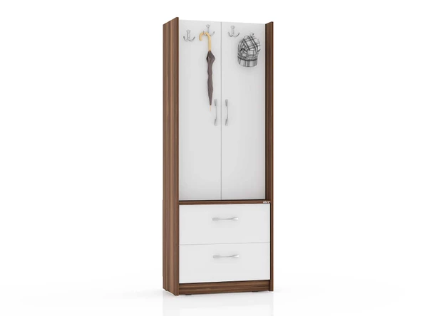 ABRE vm-348 CEVİZ VESTİYER PORTMANTO AYAKKABILIK - 3