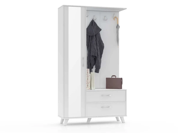 ABRE VM-342 BEYAZ  VESTİYER PORTMANTO - 3