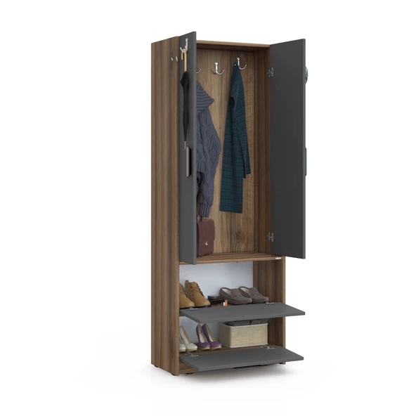 ABRE VM-348 ANTRASİT VESTİYER PORTMANTO AYAKKABILIK - 3