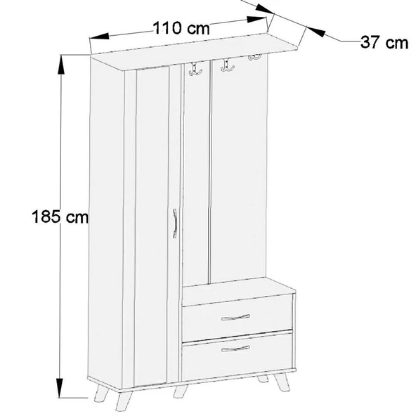 ABRE VM-342 DORE  VESTİYER PORTMANTO - 4