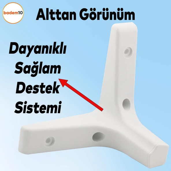 Sedef Lüks Mobilya Kanepe Sehpa Tv Ünitesi Koltuk Ayağı 12 Cm Beyaz Ayakları (4 ADET) - 4