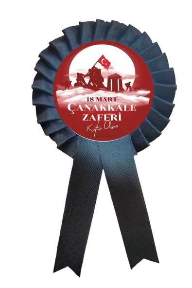 yıldızkurdelaankara 18 Mart Çanakkale Zaferi Kutlu Olsun Saten Kokart 10 Adet - 2