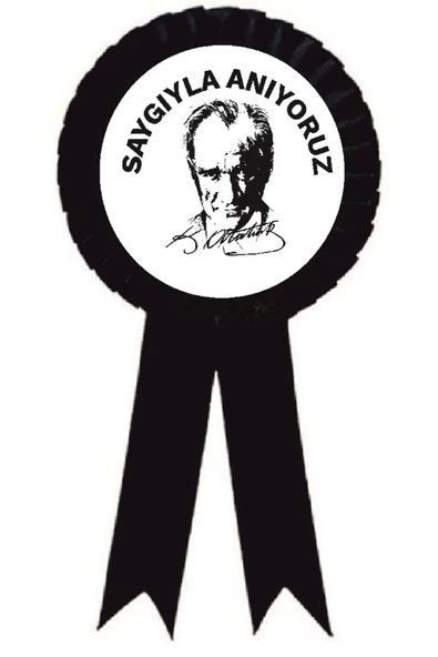 yıldızkurdelaankara 10 Kasım Saygı Ile Anıyoruz Atatürk Saten Kokart 50 Adet - 2