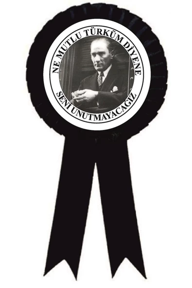 yıldızkurdelaankara 10 Kasım Saygı Ile Anıyoruz Atatürk Saten Kokart 25 Adet - 2
