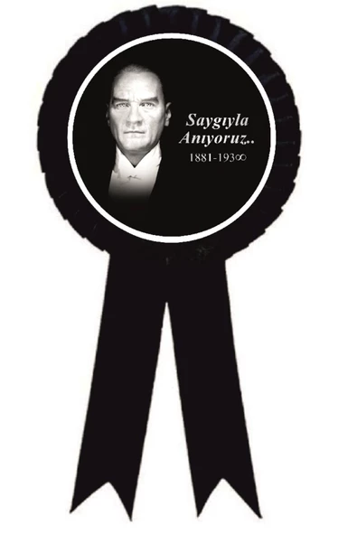 yıldızkurdelaankara 10 Kasım Saygı Ile Anıyoruz Atatürk Saten Kokart 25 Adet - 2