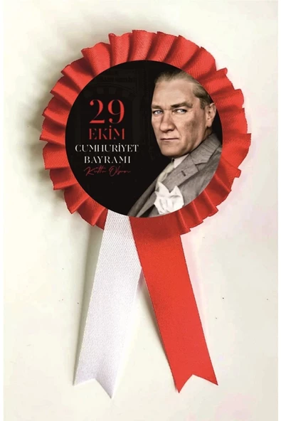 yıldızkurdelaankara 29 Ekim Cumhuriyet Bayramı Kutlu Olsun Saten Kokart 10 Adet - 2
