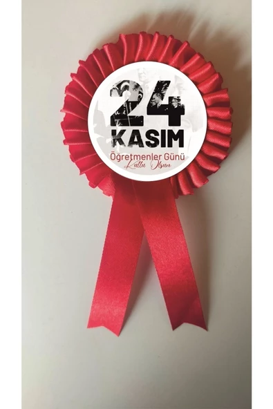 yıldızkurdelaankara 24 Kasım Ögretmenler Günü Saten Kokart 10 Adet - 2