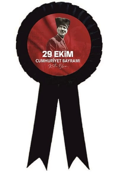 yıldızkurdelaankara 29 Ekim Cumhuriyet Bayramı Saten Kokart 10 Adet - 2