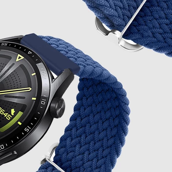 Polham Samsung Gear S3 Watch 4 22MM ve Samsung GT2 GT2E 46MM Uyumlu Elastik Ultra Hafif Şık Kayış, - 7