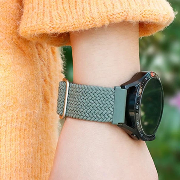 Polham Samsung Gear S3 Watch 4 22MM ve Samsung GT2 GT2E 46MM Uyumlu Elastik Ultra Hafif Şık Kayış, - 5