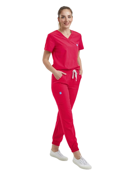 JOGGER- Erkek Likralı Nar Çiçeği Üniforma Takımı ürün görseli