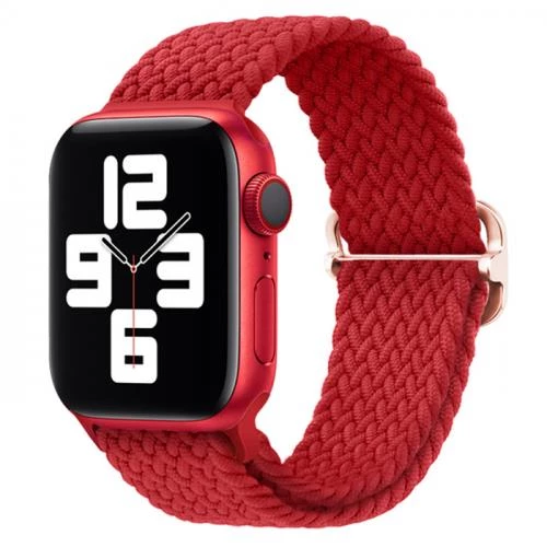 Polham Apple Watch 1/2/3/4/5/6/7/8 İçin 38-40-41MM Uyumlu Japon Tokalı Elastik Kayış Kordon - 5